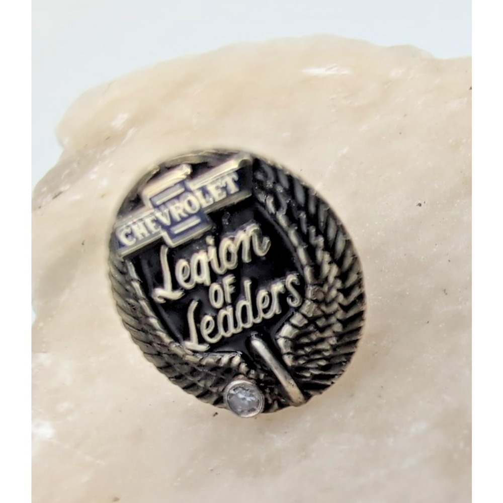 VTG Chevrolet Legion of Leaders Pin Solid 10K Gold 1 Diamond 2 grams